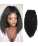 Allyreetress Yaki Drawstring Ponytail Extension for Black Women Highlight Kinky Staight Up Down Pony Tail Synthetic Hair Extensions 16 Inches 2 Clip in (1B Black) 16 inches 1B# - Buy Online on GoSupps.com