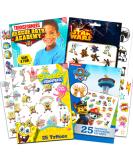 Boys Temporary Tattoos Bundle - 150 Pcs Featuring Star Wars, Rescue Bots, Spongebob, Paw Patrol | Toddler Party Favors - Buy Online on GoSupps.com