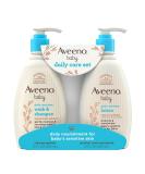 Aveeno Baby Daily Care Gift Set - Natural Oat Extract Moisturizing Lotion & 2-in-1 Bath WashShampoo - Buy Online on GoSupps.com