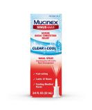 Mucinex Sinus-Max Severe Nasal Congestion Relief Clear & Cool Nasal Spray, 0.75 fl. oz., Lasts 12 Hours, Fast Acting, Cooling Menthol Flavor Nasal Spray (Pack of 1)
