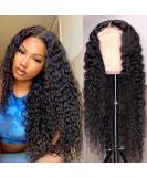 Midulla 26 Inch HD Lace Front Deep Wave Wig 180% Density | Brazilian 10A Curly Human Hair Wig for Black Women | Pre Plucked 4x4 Deep Wave Wig with Baby Hair | 26 Natural Color - Buy Online on GoSupps.com