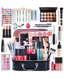 All-In-One Makeup Kit 35 Pcs Complete Makeup Gift Set Full Kit Combination with Eyeshadow Blush Lipstick Concealer etc Essential Starter Bundle for Women Pro Multi-purpose Beauty Cosmetic Set#1 35PCS - Buy Online on GoSupps.com