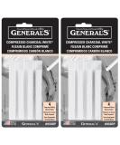 2-Pack General Pencil Compressed Charcoal Sticks - Soft White Assorted (GP958-BP) - Buy Online on GoSupps.com