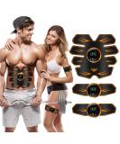 Hongxian EMS Abdominal Muscle Trainer - 6 Modes 9 Intensities USB Rechargeable Electric Muscle Stimulator for Belly Arm and Leg - Buy Online on GoSupps.com