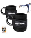 GYMERK Foot Loops Cable Pull - 2pcs Comfortable 7mm Padding Elastic Kickbacks for Men & Women - Black - Buy Online on GoSupps.com
