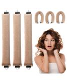 3Pcs Heatless Curlers for Long Hair - Overnight DIY Hair Styling Rollers (Champagne) - Buy Online on GoSupps.com