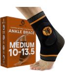 Compression Ankle Brace with Silicone Support - Copper Plantar Fasciitis & Achilles Tendonitis Relief - Unisex Medium Size - Buy Online on GoSupps.com