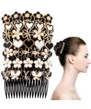 Amaxiu Rhinestone Hair Comb Set - 7pcs French Twist Flower Combs | Wedding Bridal Jewelry & Accessories for Women & Girls - Buy Online on GoSupps.com