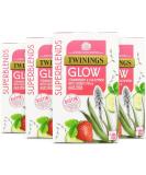 Twinings Superblends Glow Tea - Strawberry & Cucumber Green Tea with Aloe Vera & Biotin - 80 Biodegradable Tea Bags for Skincare & Hair Care - Buy Online on GoSupps.com