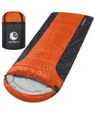 VENTURE 4TH Backpacking Sleeping Bag - Lightweight Warm & Cold Weather for Adults, Kids, Couples - Ideal for Hiking, Camping & Outdoor Adventures - XXL Double Size 4.5lbs | Orange/Gray - Buy Online on GoSupps.com