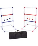 Amazon Basics Ladder Toss Outdoor Lawn Game Set with Soft Carrying Case - Red/Blue - 22 x 26 x 38 Inches - Buy Online on GoSupps.com