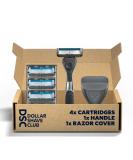 Dollar Shave Club 6-Blade Travel Shaving Kit | Compact Razor Set with Diamond Grip Handle & Cartridges - Buy Online on GoSupps.com