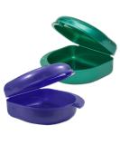 2 x Mouthguard Box for Ortho Retainers & Sports Dentures - Purple & Green - Buy Online on GoSupps.com