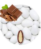 Premium 1kg Chocolate Wedding Almonds | White Matt Sweet Confetti Gifts for Baptism & Celebrations - Buy Online on GoSupps.com