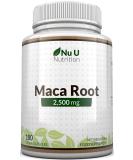 Organic Maca Root Capsules 2500mg - 180 Vegan Capsules - UK Made Supplement for Men & Women - Buy Online on GoSupps.com