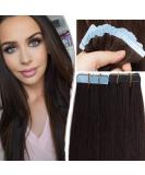 SEGO TAPE Extensions | Real Hair 20 Tresses | 100% Remy Human Hair Dark Brown #2 | 30g Adhesive Tape Hair Extensions (22/55cm) - Buy Online on GoSupps.com