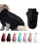 Famkit Black Dog Sweater - Turtleneck Fashionable & Warm for Small/Medium Dogs (Size L 8.8-11lbs) - Ideal for Outdoor Use - Buy Online on GoSupps.com