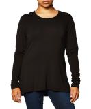 Women's Soft Crew Neck Underscrub Long Sleeve Tee Shirt - Large Black | 4881 Workwear Originals - Buy Online on GoSupps.com