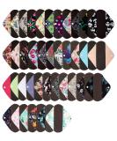 12 Pieces 8 Inch Charcoal Bamboo Mama Cloth/Menstrual Pads/Reusable Sanitary Pads/Panty Liners - You Choose 12 from 25 Designs and Send The Message to Me - Buy Online on GoSupps.com
