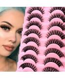 Buy 10 Couples 3D Russian False Eyelashes - Natural Look Curly Cat Eye D-Curl 22 | International Shipping Available - Buy Online on GoSupps.com