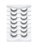 3D Clear Band Cat Eye False Eyelashes - Natural Look Wispy & Reusable - 7 Pairs Happy Heartbeat (No.201) - Buy Online on GoSupps.com