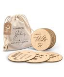 Holz Meilensteinkarten f r Babys 30 edle Holzscheiben als Geschenk zur Geburt oder Babyparty f r werdende M tter und Eltern - Buy Online on GoSupps.com