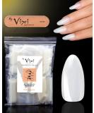 By Vixi 600 Medium Almond Nails - Full Cover 10 Sizes Includes Preparation File | Opak Express for Professionals & Home Use - Buy Online on GoSupps.com