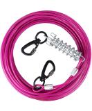 HaiYUAN Dog Tie Out Cable 10/15/20/25/30 FT Dog Runner for Yard Steel Wire Dog Cable with Durable Superior Clips Pink Dog Chains Heavy Duty for Outside Hold Large Dogs Up to 165 lbs 10FT Pink - Buy Online on GoSupps.com