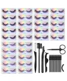 MAGEFY Faux Mink Eyelashes 30 Pairs | Natural to Dramatic Volume False Lashes | 3D Pack with Eyebrow Grooming Kit - Buy Online on GoSupps.com