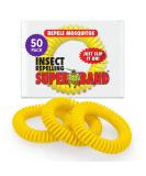 Superband Mosquito Repellent Bracelets - Pack of 50, Deet-Free, Long-Lasting Waterproof Bug Repellent Bands for Adults & Kids - Yellow - Buy Online on GoSupps.com