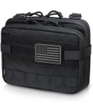 WYNEX Tactical Large Admin Pouch of Double Layer Design, Molle EDC EMT Utility Pouch with Map Sleeve Modular Tool Pouch Large Capacity Flag Patch Included Black - Buy Online on GoSupps.com