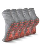 NOVAYARD 5 Pairs Non Slip Grip Socks Yoga Pilates Hospital Men Women Grey Large - Buy Online on GoSupps.com