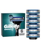 Buy Gillette Mach3 Razor Blades - 6 Replacement Blades for Men | International Shipping Available - Buy Online on GoSupps.com