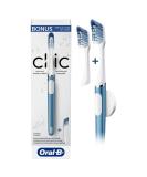 Oral-B Clic Manual Toothbrush with 2 Replaceable Heads, Magnetic Mount - Alaska Blue | 1 Count - Buy Online on GoSupps.com