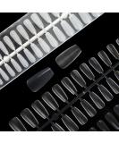 Medium Coffin Poly Extension Soft Gel Nail Tips | Clear Acrylic Ballerina Tips - 15 Sizes for Salons & DIY Nail Art - Buy Online on GoSupps.com