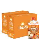 Happy Tot Organics Super Foods Stage 4 - Apples, Sweet Potatoes, Carrots & Cinnamon + Super Chia, 16-Pack, 4.22 oz Pouches - Buy Online on GoSupps.com