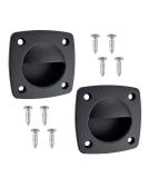 LEQMG Black Nylon Flush Pull Recessed Sliding Door Handle - Boat Cabin Accessories (2 Pcs) - Buy Online on GoSupps.com
