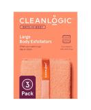 Cleanlogic Bath and Body Exfoliating Body Scrubber - Large Exfoliator Tool for Smooth, Soft Skin - Daily Skincare Routine - 3 Count Value Pack - Buy Online on GoSupps.com