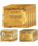 24K Gold Bio Collagen Crystal Face Mask + Eye Mask + Lip Mask Anti ageing Skin Care (5pairs/set) - Buy Online on GoSupps.com