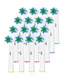 Zegupal 16Count Toothbrush Heads for Oral B Electric Toothbrush - White Cross Clean Refill for Braun Medium Brush Heads - Buy Online on GoSupps.com