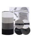 Vivote Microfiber Washable Cotton Pads - 20 Reusable Snack Towels for Facial Cleaning & Skincare | Soft & Color Mixture with Laundry Bag - Buy Online on GoSupps.com