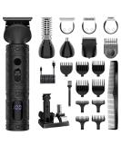Scttomon Beard Trimmer for Men - Professional 7 in 1 Grooming Kit, T-Blade Trimmer, Electric Shaver, Nose & Body Trimmer - Cordless Black - Buy Online on GoSupps.com