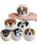 Organic Wool Dryer Balls - XL Handcrafted Puppy Dog Design | Reusable Eco-Friendly Laundry Softener | 6 Pack Natural Fabric Softener - Buy Online on GoSupps.com