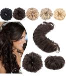SEGO Hairpiece Extensions - Real Hair Long Messy Bun Updo Voluminous Dark Brown #2 - International Shipping Available - Buy Online on GoSupps.com