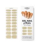 MOYOU LONDON Semi Cured Gel Nail Strips 20 Pc - Gold Rush | Buy 3 Get 1 Free UV Lamp | Easy Apply & Remove for Salon-Quality Manicure - Buy Online on GoSupps.com