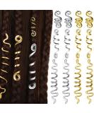 12 Pieces Celtic Hair Jewelry Set for Braids - Gold & Silver Dreadlock Accessories for Women and Girls - Buy Online on GoSupps.com
