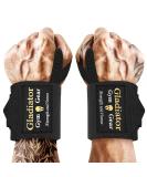 Gladiator 18-inch Weight Lifting Wrist Wraps with Thumb Loop - Athlete Approved Wrist Support for Men & Women - Ideal for Gym, Weightlifting, Crossfit, Powerlifting Training - Black - Buy Online on GoSupps.com