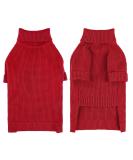 Convinit Winter Dog Sweater for Small & Medium Dogs - Cozy Knit Roll Collar Sweater for Chihuahua Dachshund French Bulldog | Red XL - Buy Online on GoSupps.com