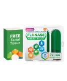 Flonase Allergy Relief Nasal Spray 24 Hour Non-Drowsy Medicine - 144 Sprays (Pack of 2) with Bonus Tissues - 0.62 Fl Oz (Pack of 2) - Buy Online on GoSupps.com