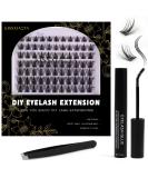 Individual Lashes Extension Kit | Spire Wheat 9-15mm Mix False Eyelashes with Lash Glue and Applicator | Soft Natural Cluster Lashes Extensions Kit | Portable Home Use | 1 Pack - Buy Online on GoSupps.com